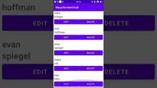 Android Studio Demo | RecycerView CRUD(Create, Read, Update, Delete operation | SQLite database