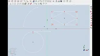 FreeCAD 1.0 Release Candidate. Эскиз. Как найти средину окружности и линий. Касательная