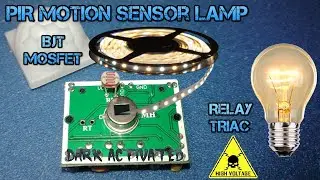 HC-SR501 PIR Sensor Module Review Sample Circuit Applications Mosfet Transistor Relay Triac