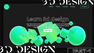 3D landing page using three.js and spline3D || HTML CSS || 3D for web || Part-1