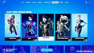 Fortnite's LEAST Used Female Skins!