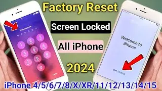 How To Factory Reset Screen Locked iPhone 4/5/5s/6/6s/7/8/8+ Without Pc & iTunes ! Erase iPhone