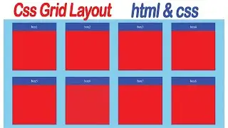 css grid layout using html and css