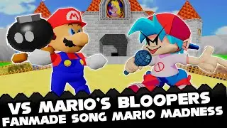 FNF | Vs Mario's Bloopers MM V2 - (Fanmade Song OF Mario Madness) | Mods/Hard/Gameplay |
