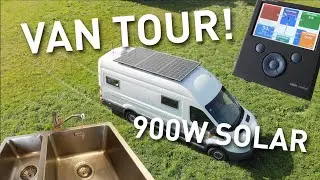 VAN TOUR: Shower, Office, Kitchen, Bedroom, Lounge in the Ultimate Van Conversion for #vanlife!