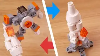 LEGO brick Space Rocket transformer robot tutorial Rocket X 