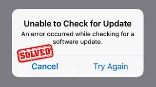 Unable to Check For Update An Error Occurred While Checking For a Software Update | iOS 16
