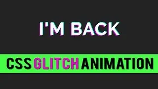 Css glitch text animation | css text animation 2019 | cool css effects
