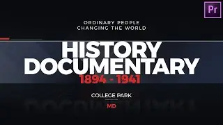 History Documentary Promo for Adobe Premiere Pro | MOGRT