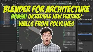 Blender for Architecture: Bonsai New Feature! Walls from Polylines