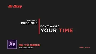 Smooth and Creative Text Animation in After Effects - After Effects Tutorial - No Third Party Plugin