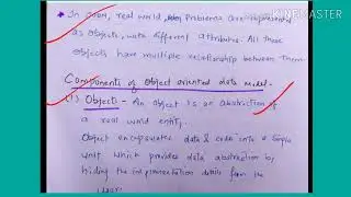 Object oriented database model - lecture33/ DBMS