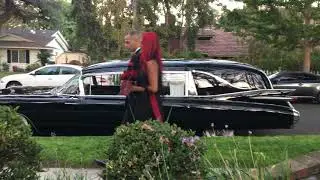 Corpsy's 1959 Cadillac hearse at the wedding of Ash Costello and Jered Boeving.
