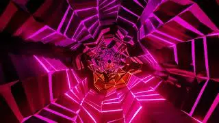 Abstract Background Video 4k VJ LOOP NEON Color Changing Compilation Tunnel Ring Calm Visual ASMR