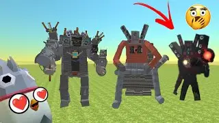 Statue of Titan cameraman and Titan speakerman in chicken gun 😱