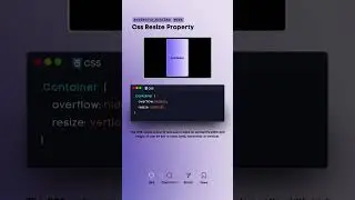 CSS Resize Property 