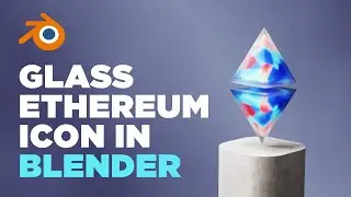 How to Glass Ethereum icon in Blender