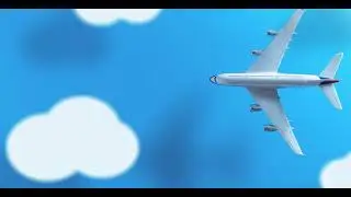 Air plane and clouds top view free green screen VFX Video download