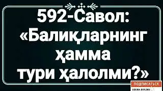 592-Савол:  «Балиқларнинг ҳамма тури ҳалолми?»