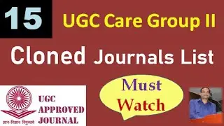 UGC Care CLONED Journals List: Group II Category