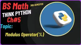 Modulus Operator(%) explain (Urdu/Hindi)#Think Python#BS Math#bzu