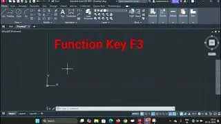 Basic Commands and Functions Keys in AutoCAD | Line, erase, part selection and F3 OSnap Function key