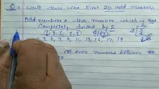 Write down the first 20 odd numbers