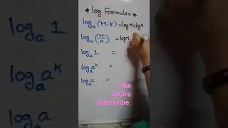Log Formulas/Formula for Log#logs #shorts