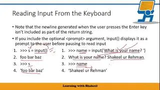 Python: Reading Input From the Keyboard | Input Function