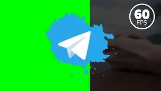 Telegram logo animation green screen, alpha channel || free download