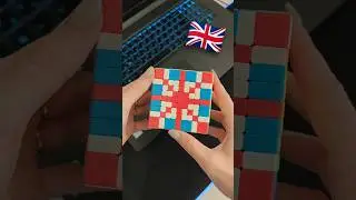 Флаг Великобритании на кубике Рубика 