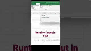 Runtime input in EXCEL VBA