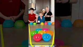 Ping Pong Family Challenge with a Twist #challenge #funny #familyfun #familygames