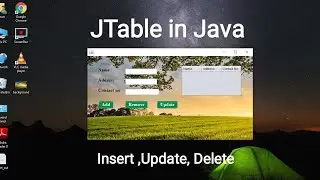 How to insert, delete, update in JTable in java| jTable Swing in java using NetBeans