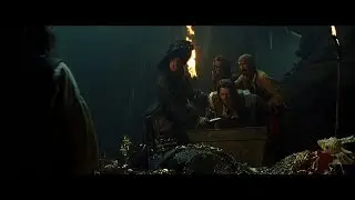 Джек Воробей убеждает Гектора Барбоссу. HD