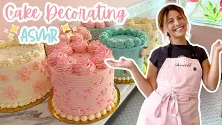 Satisfying Real-Time Cake Decorating ASMR | Decorate With Me! [No Talking] [No Music]