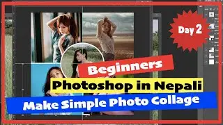 Simple Photoshop design || Photo collage || Day 2