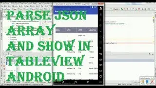 How To Parse Json array and show in TableView in android studio 3.0