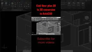 Civil Floor Plan 2D to 3D in AutoCAD. #civilplanning #homeplan #mecharch #3dplan #trendingsongs
