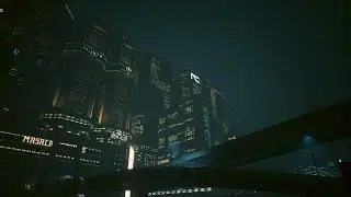 Ambient Cyberpunk 2077 Night Walk | Sleep Focus Relax