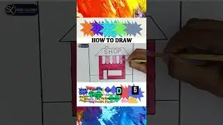 How to draw shop || schoolx360 #shorts #Drawingshorts #drawing  #viral
