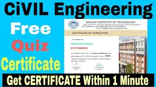 Civil engineering-course with Certificate | Free | how to get civil engineering certificate