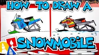 How To Draw A Snowmobile