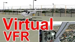 Record X-Plane Simulator With FREE OBS Studio - Remos GX Light Sport VFR Flying Over KVNY Van Nuys
