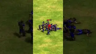 Teutonic Knight vs 15 Militia (AoE2) 