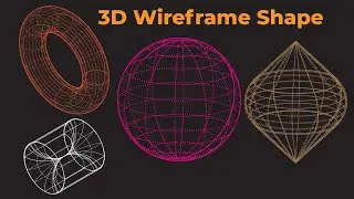 3D Wireframe Shapes in Adobe Illustrator
