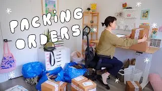 PACKING ORDERS + FUN SKETCHBOOK TIME ★彡 STUDIO VLOG