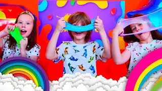 Флаффи слайм | Бабл Гам слайм как в Инстаграм | Канал для детей KidsBox Show
