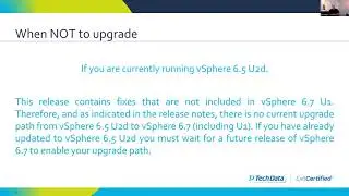 Upgrading Your Data Center to VMware vSphere 6.7 – Features and Benefits.