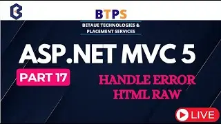 Handle Error And HTML Raw  in MVC In Asp.net MVC 5